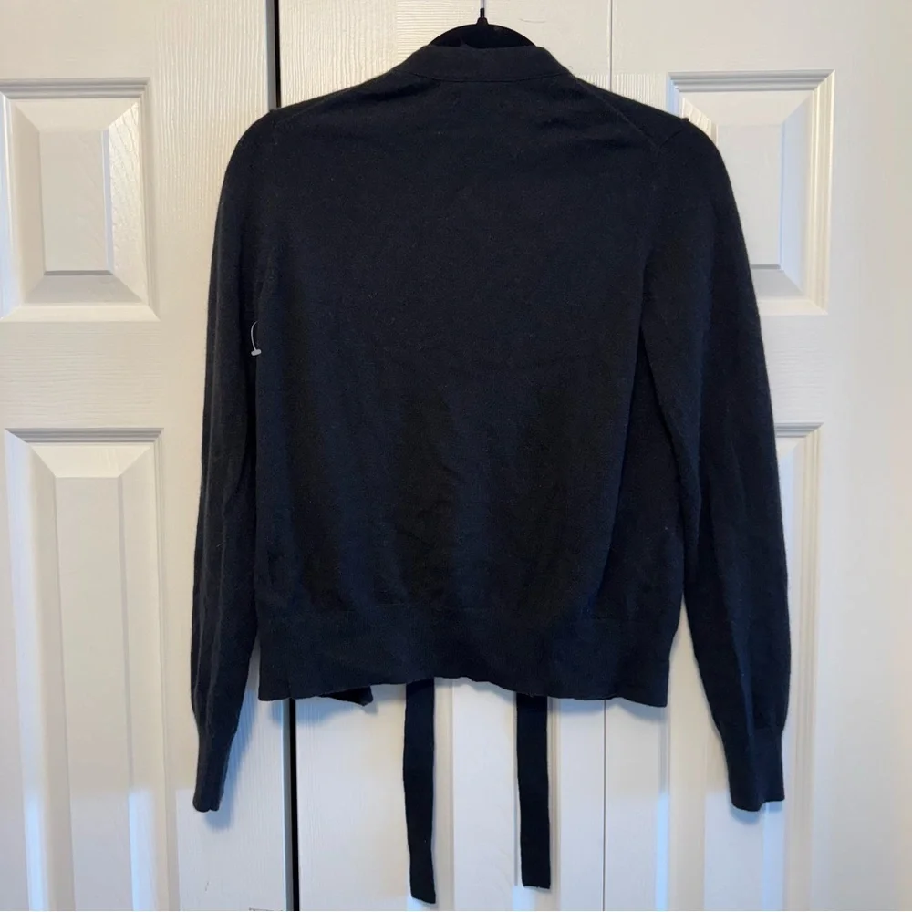 NWOT! Tommy Hilfiger Black 100% Cashmere Women's Cardigan, Size S - Picture 2 of 8